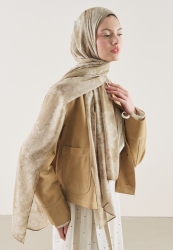 FLORAL LACE PATTERN RAMI HIJAB NUDE