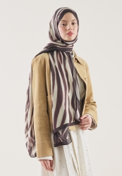 ZEBRA DESEN RAMİ ŞAL BORDO