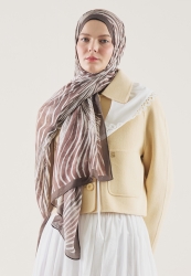 WILD ZEBRA PATTERN RAMI HIJAB DUSTY ROSE