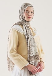 FLORAL LACE PATTERN RAMI HIJAB BEIGE