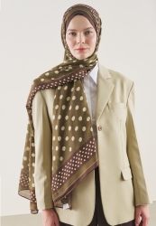 POLKA DOTS PATTERN RAMI HIJAB KHAKI