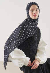 SMALL POLKA DOTS PATTERN RAMI HIJAB BLACK