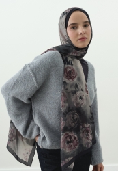 MARIELLE PATTERNED COTTON VISCOSE HIJAB MIDNIGHT BLUE