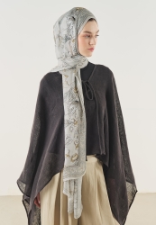 PURE ETHNIC PATTERNED SOFT VISCOSE HIJAB NATURAL BEIGE