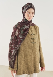 PURE ETHNİC DESEN SOFT VİSKON ŞAL MÜRDÜM