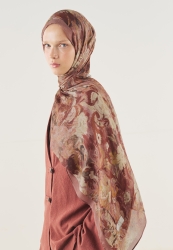 FLORAL LEGACY DESEN SOFT VİSKON ŞAL GÜL KURUSU