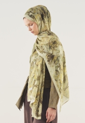 FLORAL LEGACY DESEN SOFT VİSKON ŞAL ÇAĞLA YEŞİLİ