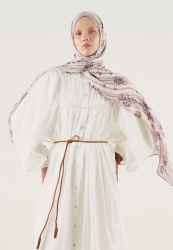 FLORAL TOUCH DESEN SOFT VİSKON ŞAL PUDRA