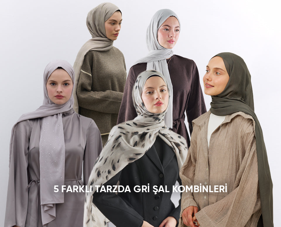 5 Farklı Tarzda Gri Şal Kombinleri