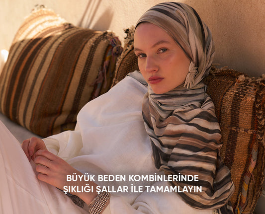 Büyük Beden Kombinlerinde Şıklığı Şallar ile Tamamlayın