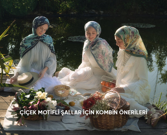 Çiçek Motifli Şallar İçin Kombin Önerileri