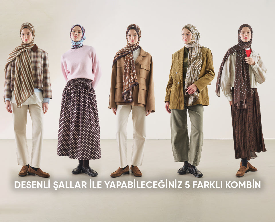 Desenli Şallar ile Yapabileceğiniz 5 Farklı Kombin