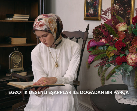 Egzotik Desenli Eşarplar ile Doğadan Bir Parça