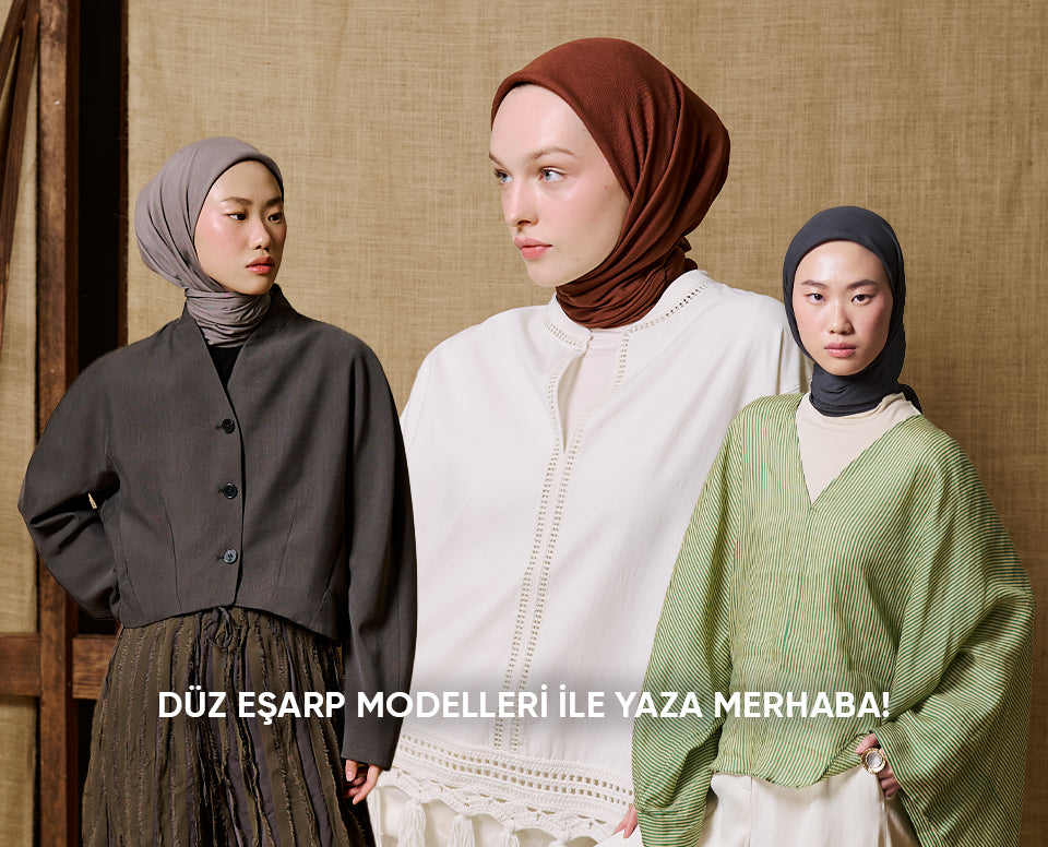 Düz Eşarp Modelleri ile Yaza Merhaba!