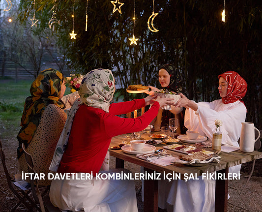 İftar Davetleri Kombinleriniz İçin Şal Fikirleri