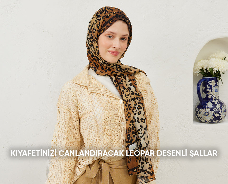 Kıyafetinizi Canlandıracak Leopar Desenli Şallar