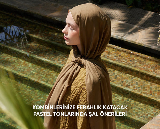 Kombinlerinize Ferahlık Katacak Pastel Tonlarında Şal Önerileri