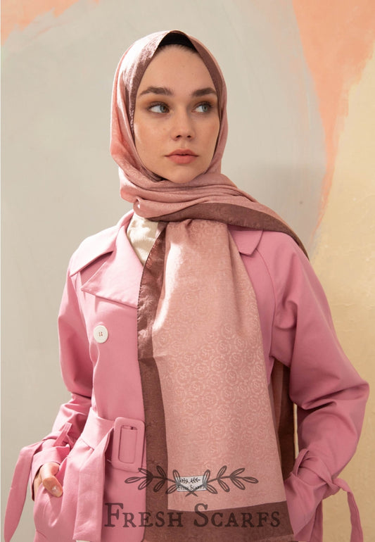 Gül Kurusu Monogram Şal