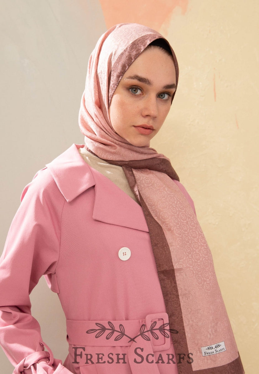 Gül Kurusu Monogram Şal