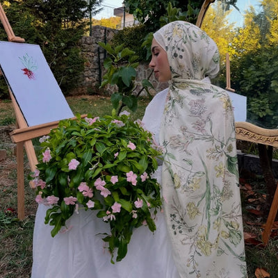 Garden Joy Floş Viskon Şal Tereyağı