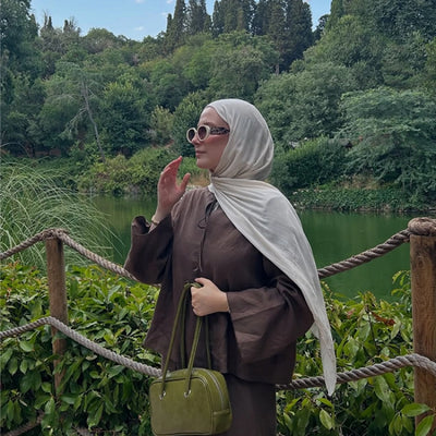 Soft Viskon Şal Fildişi