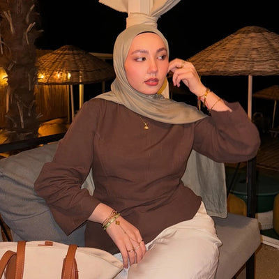 Bambu Penye Şal Bej