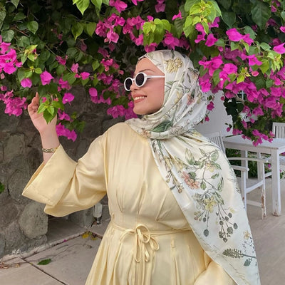 Garden Joy Floş Viskon Şal Tereyağı