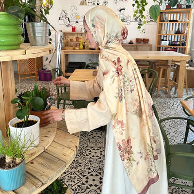 Peony Harmony Floş Viskon Şal Soft Pembe