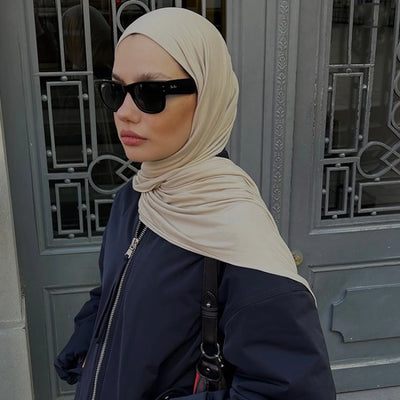 Bambu Penye Şal Bej