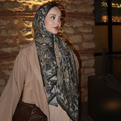 Berthe Desen Şal Haki