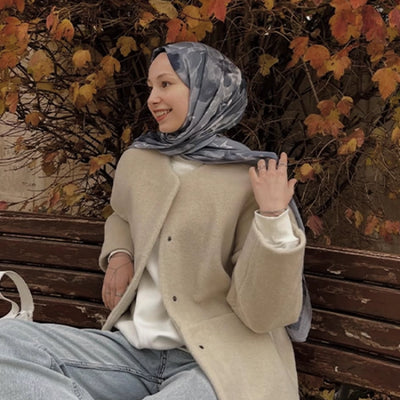 Lizzy Desen Rami Şal İndigo