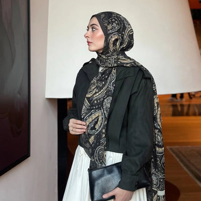 Panthea Desen Şal Antrasit