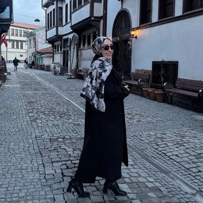 Dora Desen Rami Şal Antrasit