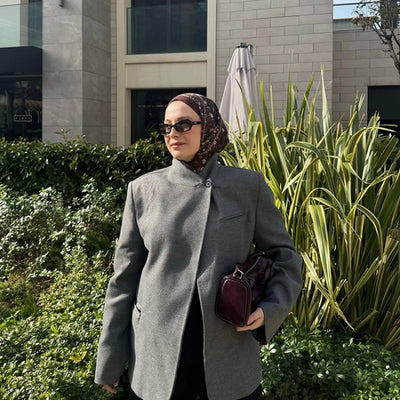 Leana Desenli Pamuk Viskon Şal Erik Çürüğü