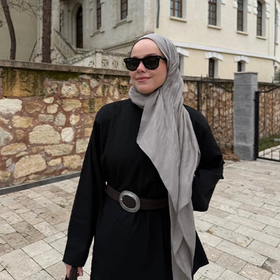 Nara Pamuk Floş Jakarlı Şal Gümüş