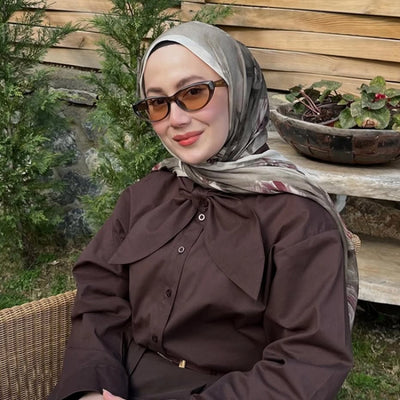 Marıelle Desenli Pamuk Viskon Şal Bej