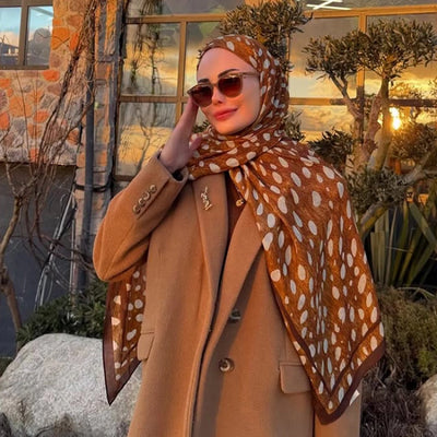 Wıld Fawn Desen Rami Şal Camel