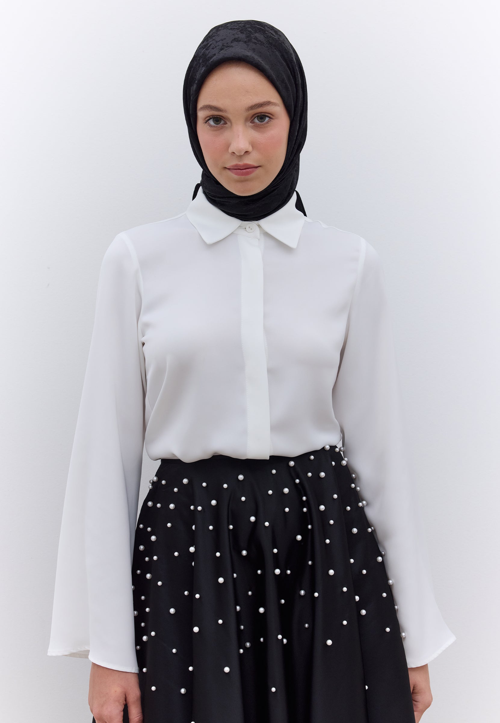 Siyah Luxury Shıne Eşarp