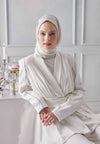 Beyaz Luxury Shıne Eşarp