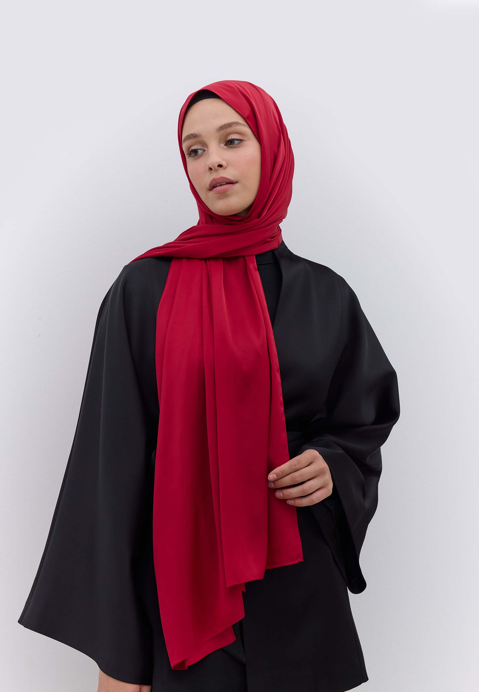 Bordo İpeksi Elegance Şal