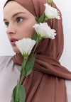 Kahve İpeksi Elegance Şal