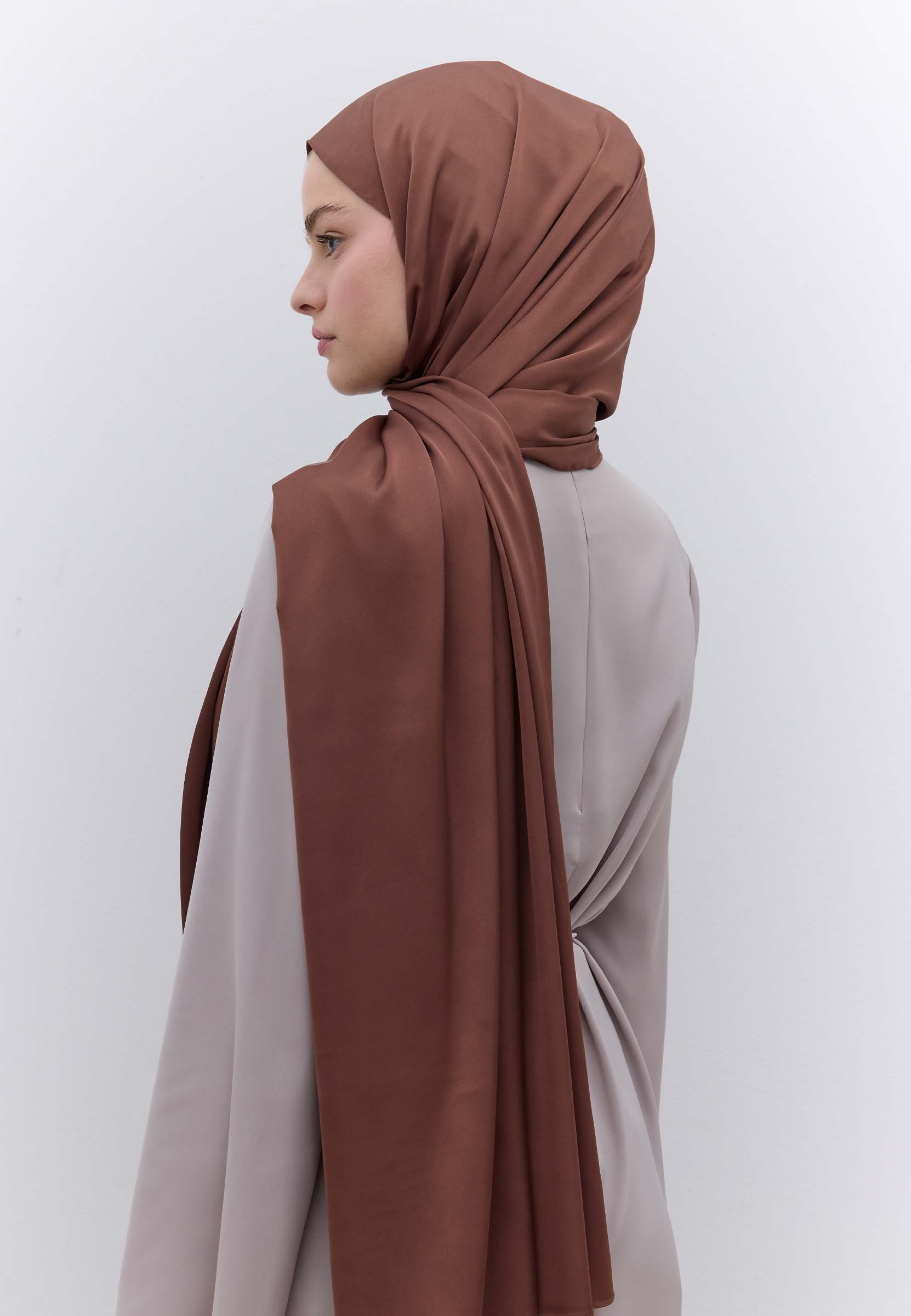 Kahve İpeksi Elegance Şal