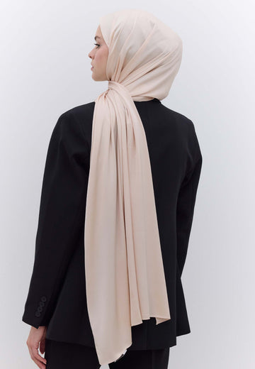 Açık Pudra İpeksi Elegance Şal