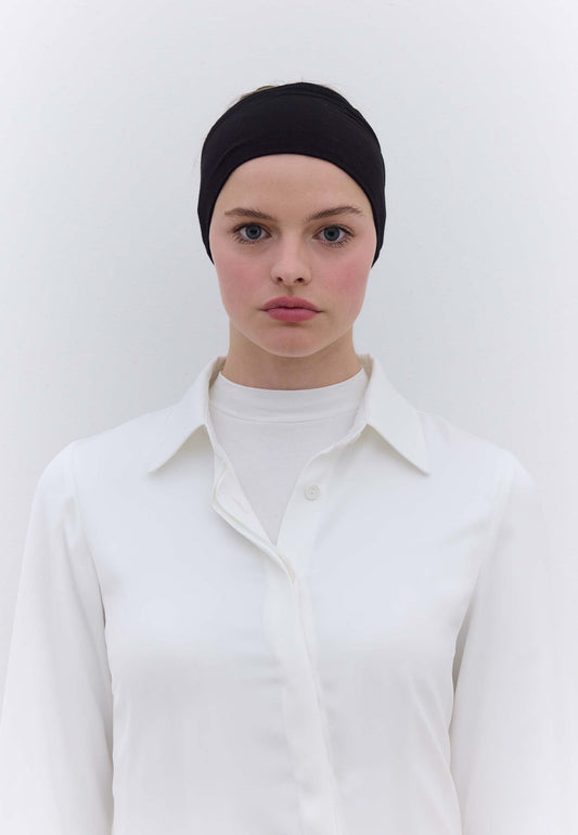 Siyah Silikonlu Bandana