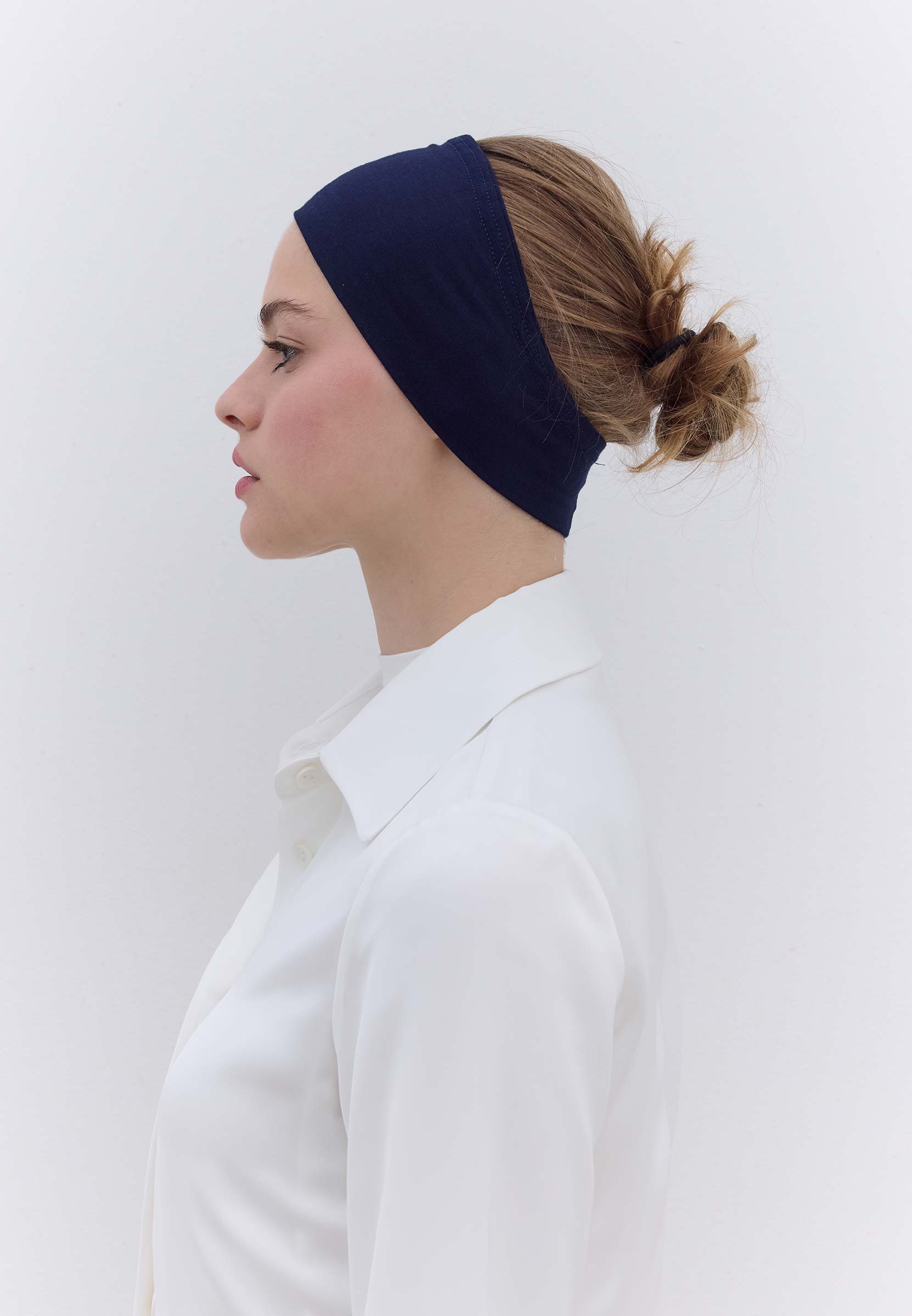 Lacivert Silikonlu Bandana