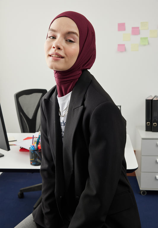 Bordo Athletıc Hıjab