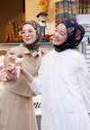 Siyah Bridget Desen Pamuk Vual Eşarp