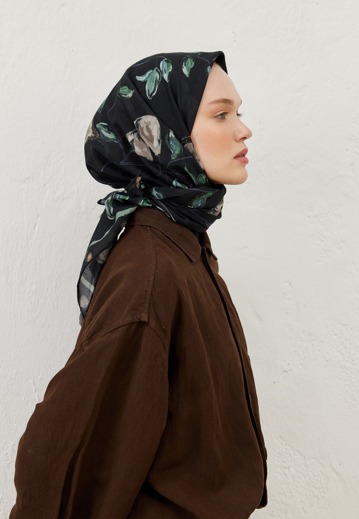 Vizon Bridget Desen Pamuk Vual Eşarp