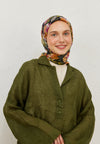 Şeftalı Lavinia Desen Pamuk Vual Eşarp