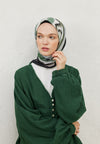 Siyah Colour Waves Desen Pamuk Vual Eşarp